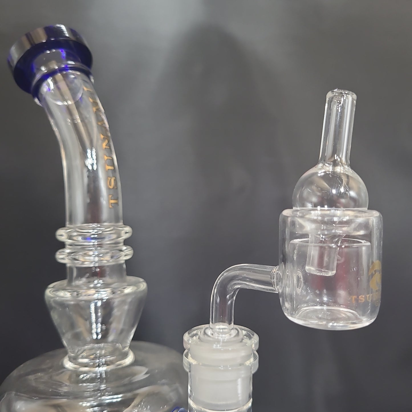 14mm Tsunami Thermal Quartz Banger with Bubble Cap set