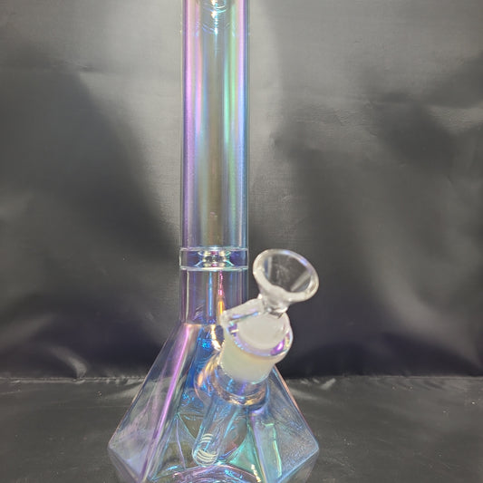 12" Irredescant Diamond Base Beaker