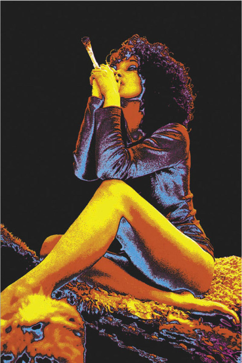 Smoking Woman Blacklight Poster