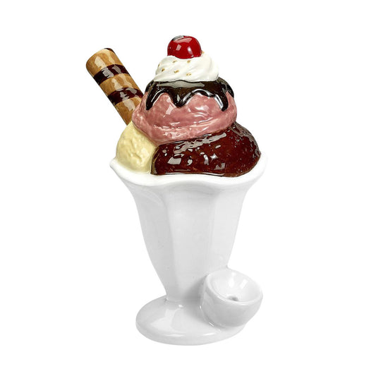 Roast & Toast Ceramic Ice Cream Sundae Pipe | 6.75"