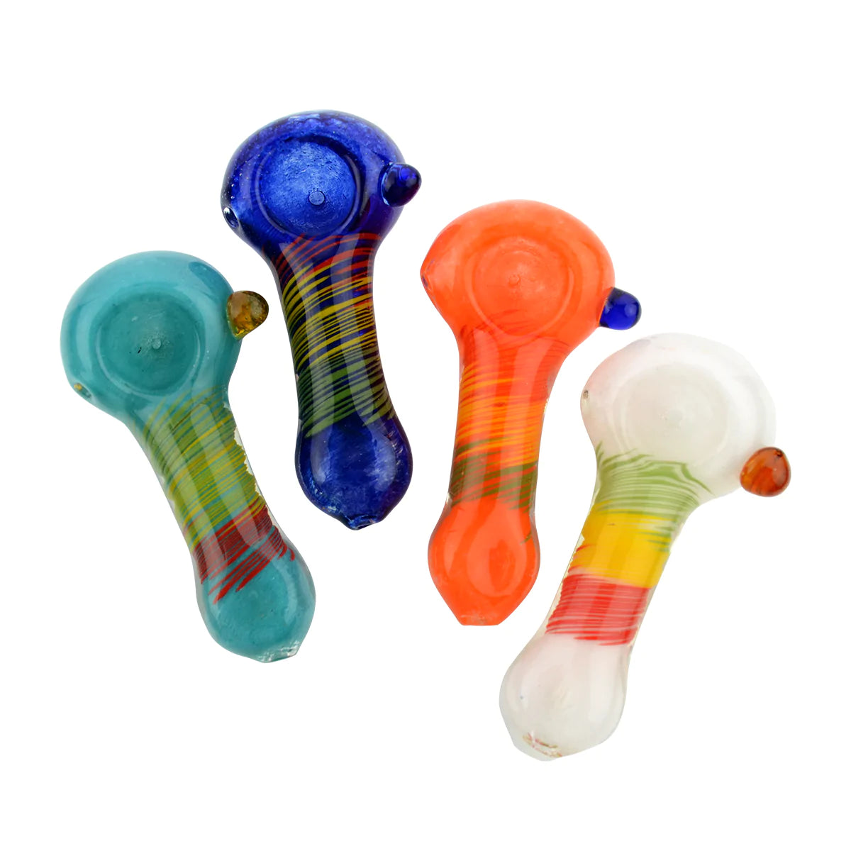 FRIT DESIGN PIPE WITH RASTA STRIPES