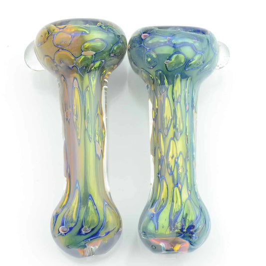 3" CHILLUM DOUBLE GLASS FANCY HEAVY