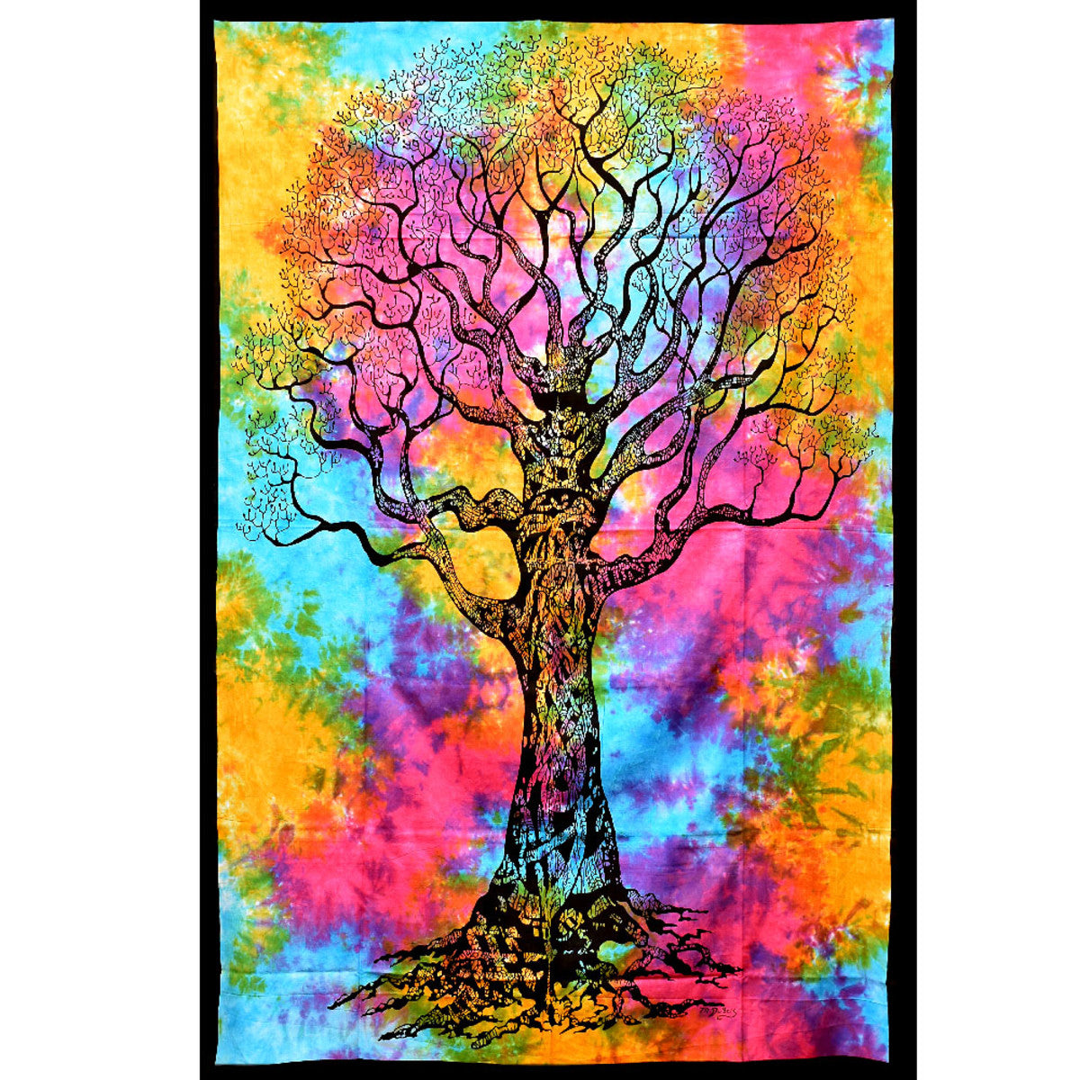 ThreadHeads Tie-Dye Tree of Life Tapestry