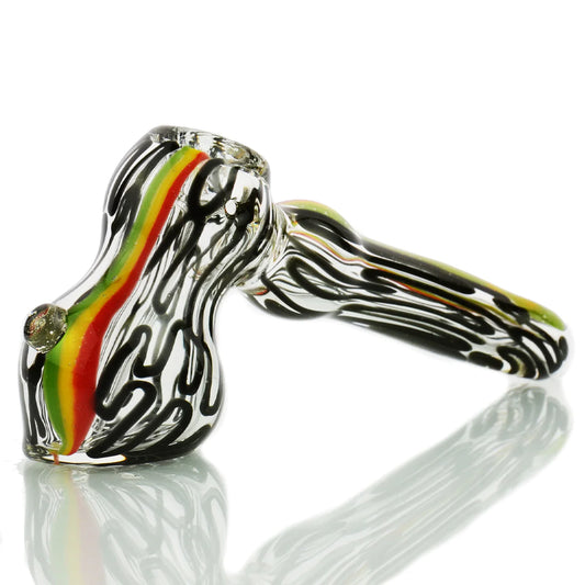 7" Hammer Bubbler Rasta Line Color Tube Design Approx 160g