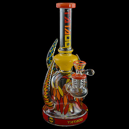 8.5" Lookah Water Pipe - Spikes on Fire